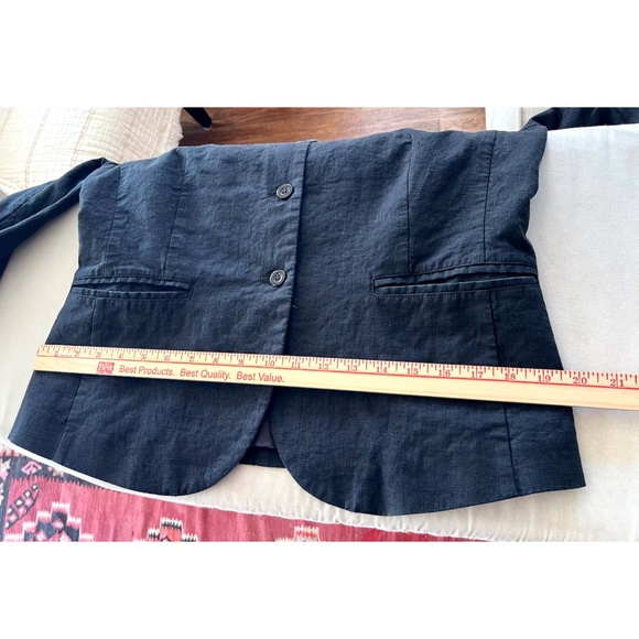 NYGARDSANNA 100% Linen Blazer in Midnight - 36/ US S (4-6) - Picture 12 of 14